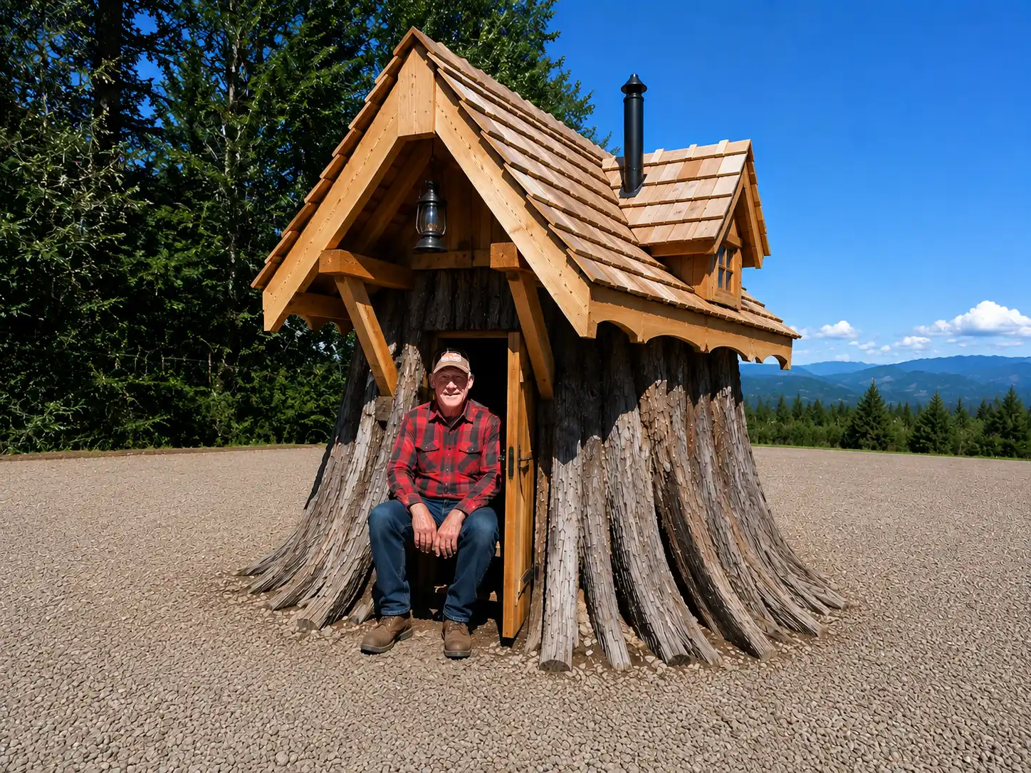 Custom cedar playhouse